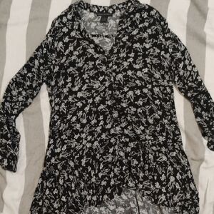 Grace Elements Black and White Patterned Blouse